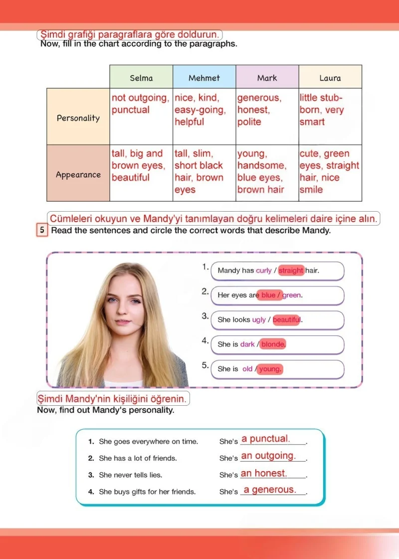 7. Sınıf İngilizce Ders Kitabı Cevapları Bilim ve Kültür Yayınları Sayfa 15 Çözüm Görseli