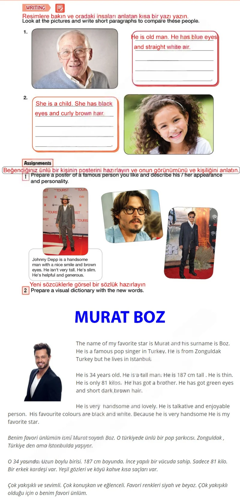 7. Sınıf İngilizce Ders Kitabı Cevapları Bilim ve Kültür Yayınları Sayfa 18 Çözüm Görseli