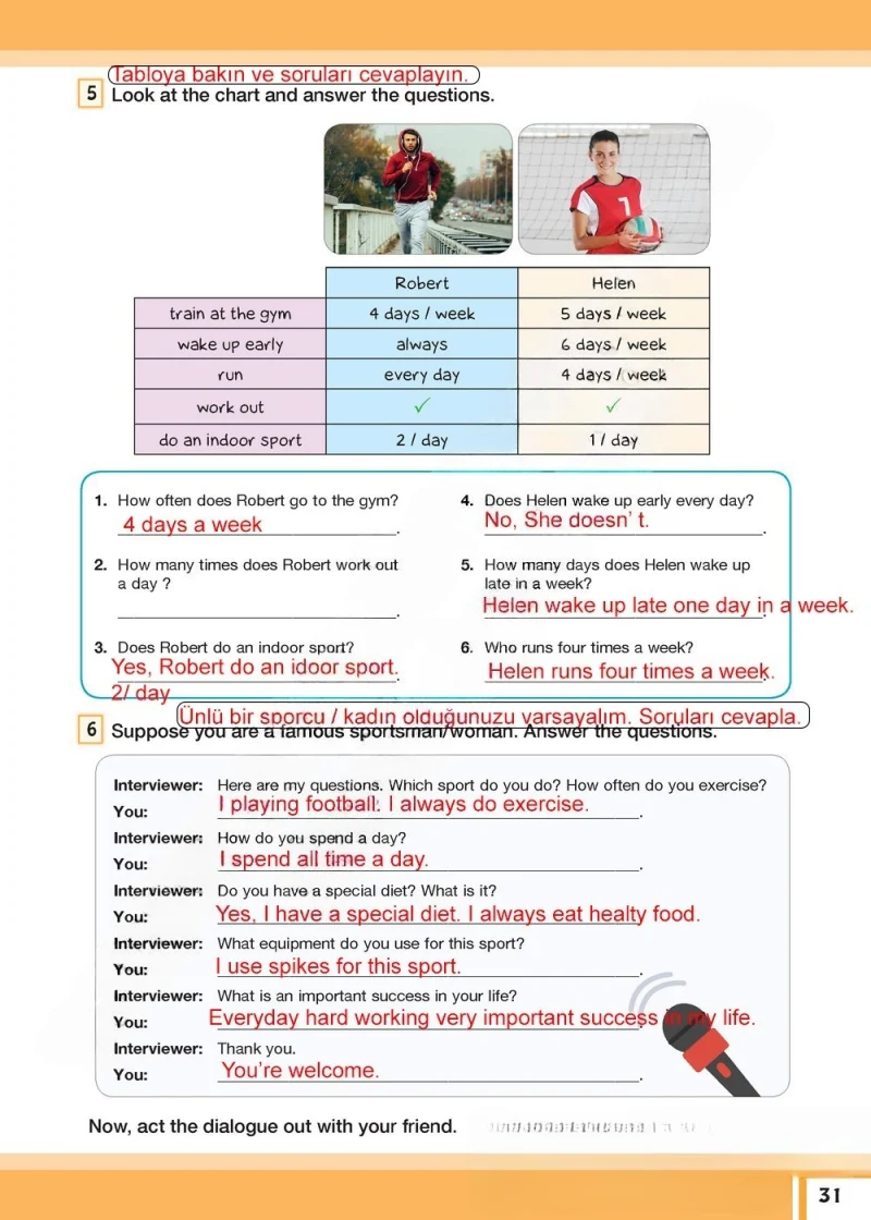 7. Sınıf İngilizce Ders Kitabı Cevapları Bilim ve Kültür Yayınları Sayfa 31 Çözüm Görseli