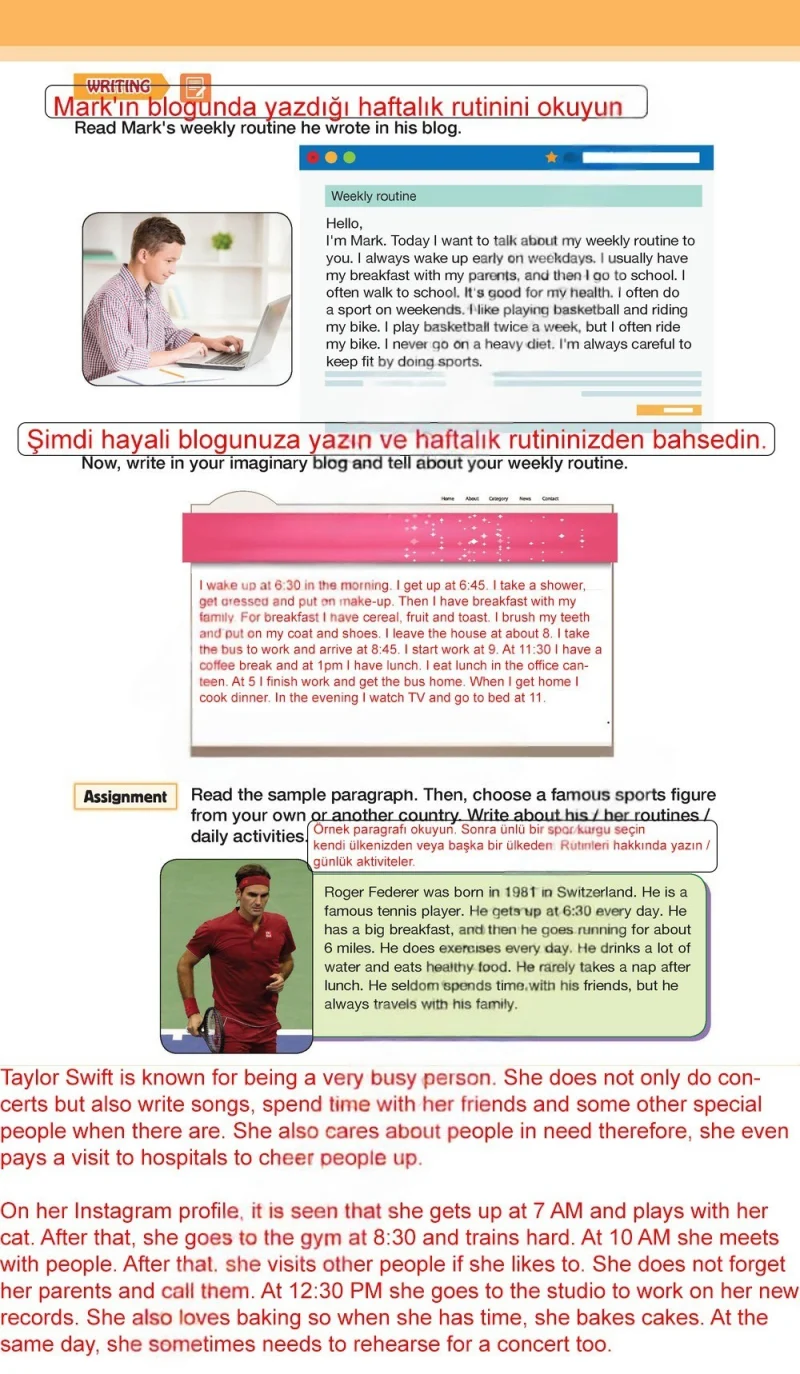 7. Sınıf İngilizce Ders Kitabı Cevapları Bilim ve Kültür Yayınları Sayfa 34 Çözüm Görseli