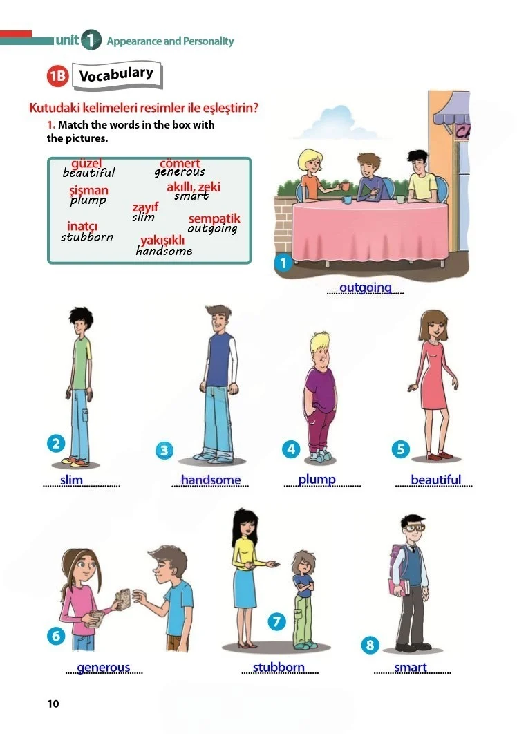 7. Sınıf İngilizce Ders Kitabı Cevapları Kök-e Yayınları Sayfa 10 Çözüm Görseli