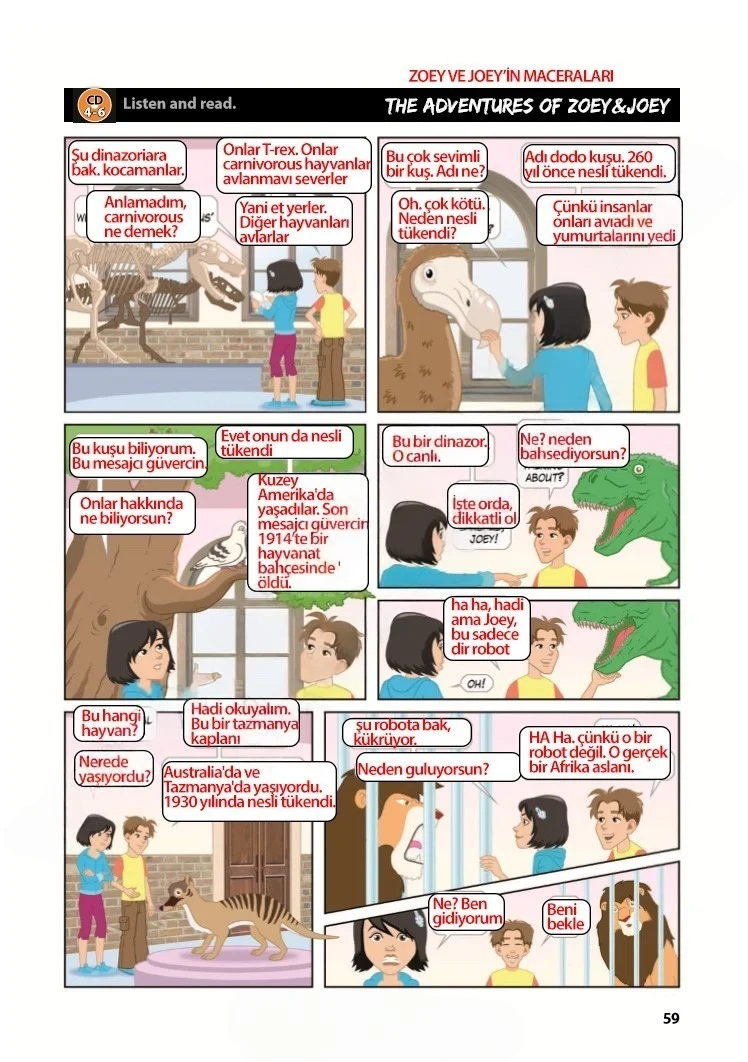 7. Sınıf İngilizce Ders Kitabı Cevapları Kök-e Yayınları Sayfa 59 Çözüm Görseli