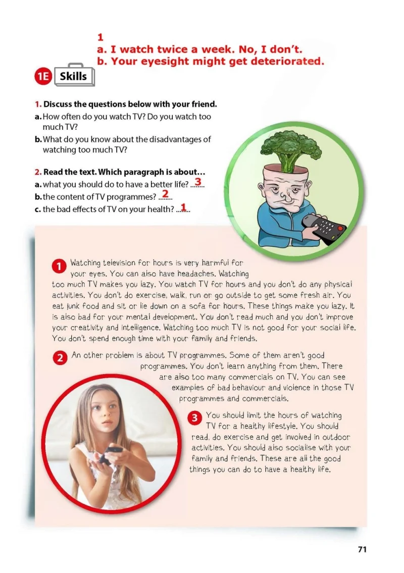 7. Sınıf İngilizce Ders Kitabı Cevapları Kök-e Yayınları Sayfa 71 Çözüm Görseli