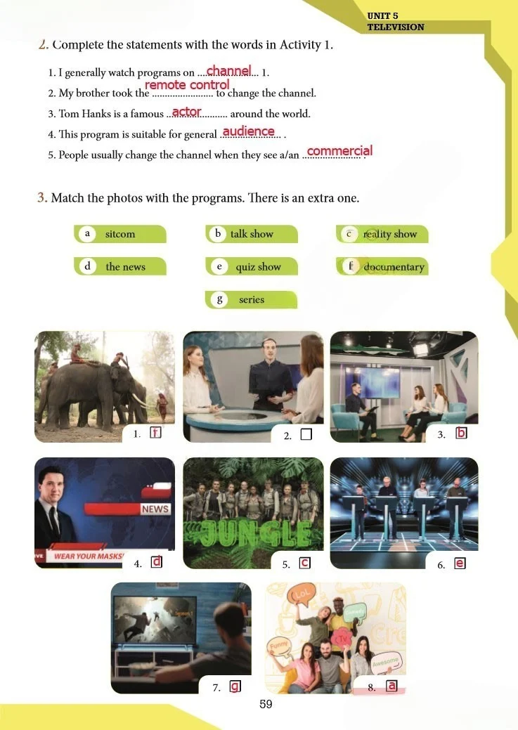 7. Sınıf İngilizce Ders Kitabı Cevapları Meb Yayınları Sayfa 59 Çözüm Görseli