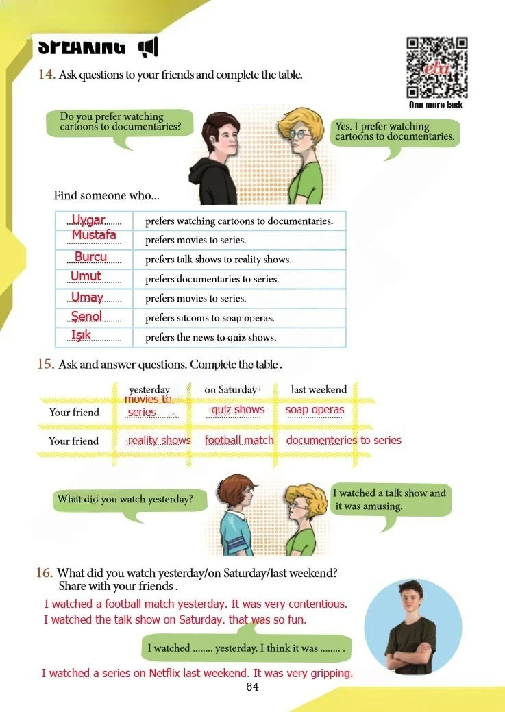 7. Sınıf İngilizce Ders Kitabı Cevapları Meb Yayınları Sayfa 64 Çözüm Görseli