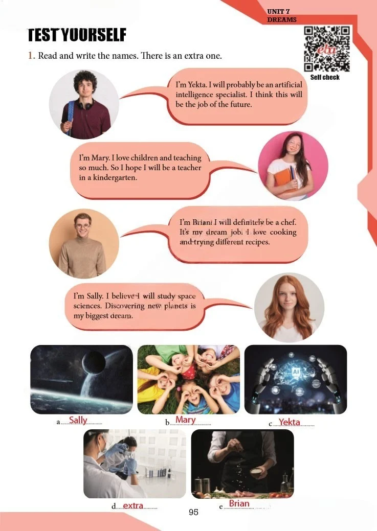 7. Sınıf İngilizce Ders Kitabı Cevapları Meb Yayınları Sayfa 95 Çözüm Görseli