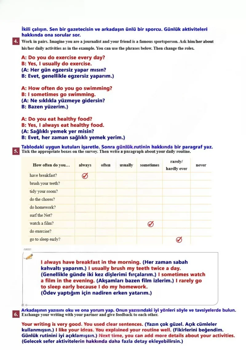7. Sınıf İngilizce Ders Kitabı Cevapları SDR İpekyolu Yayınları Sayfa 33 Çözüm Görseli