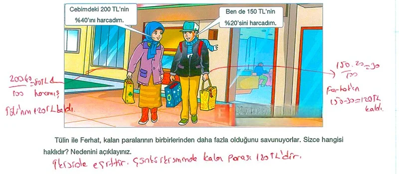 7. Sınıf Matematik Ders Kitabı Cevapları Berkay Yayınları Sayfa 137 Çözüm Görseli