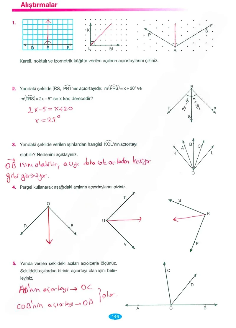 7. Sınıf Matematik Ders Kitabı Cevapları Berkay Yayınları Sayfa 146 Çözüm Görseli