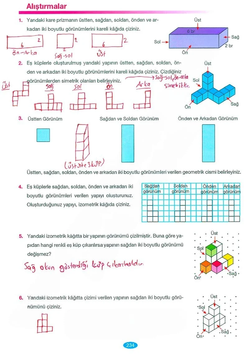 7. Sınıf Matematik Ders Kitabı Cevapları Berkay Yayınları Sayfa 234 Çözüm Görseli