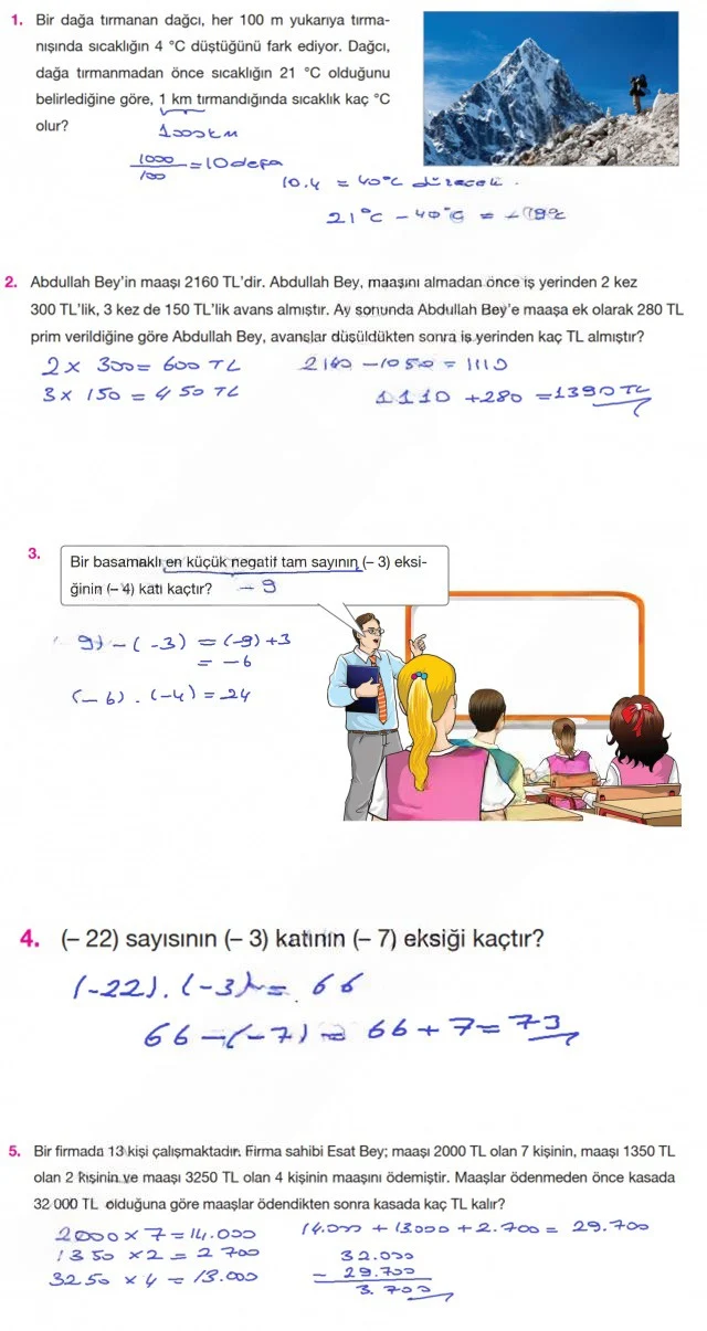 7. Sınıf Matematik Ders Kitabı Cevapları Berkay Yayınları Sayfa 35 Çözüm Görseli