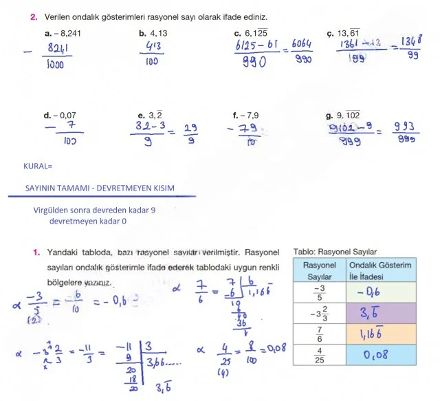 7. Sınıf Matematik Ders Kitabı Cevapları Berkay Yayınları Sayfa 47 Çözüm Görseli