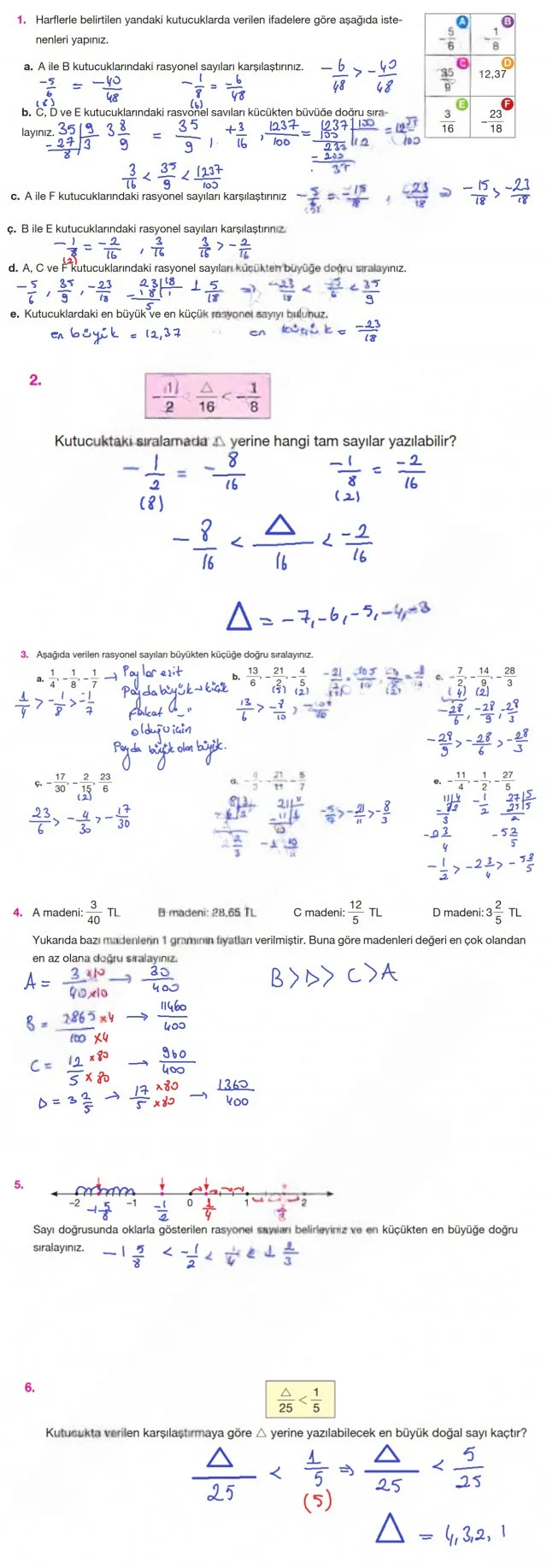 7. Sınıf Matematik Ders Kitabı Cevapları Berkay Yayınları Sayfa 52 Çözüm Görseli