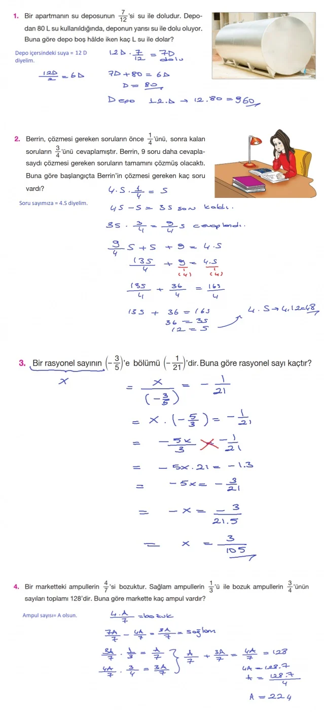 7. Sınıf Matematik Ders Kitabı Cevapları Berkay Yayınları Sayfa 73 Çözüm Görseli