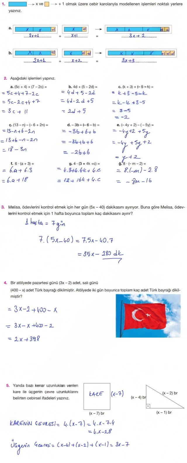 7. Sınıf Matematik Ders Kitabı Cevapları Berkay Yayınları Sayfa 83 Çözüm Görseli