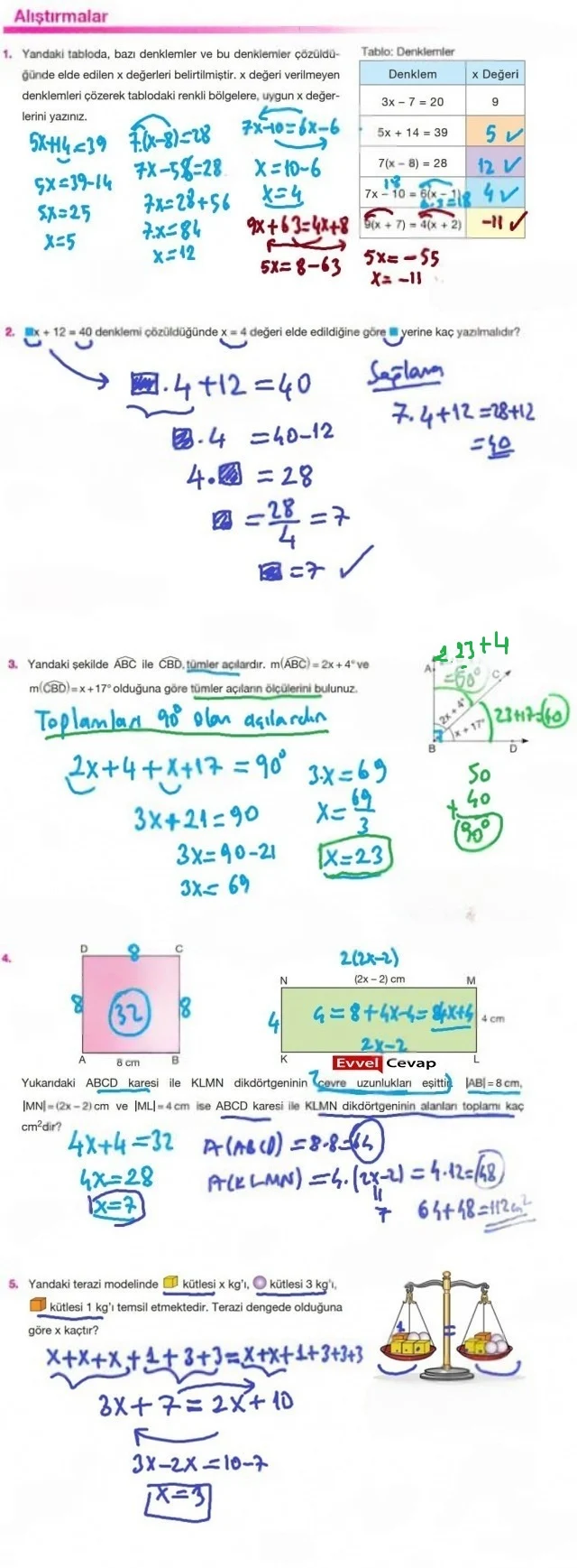 7. Sınıf Matematik Ders Kitabı Cevapları Berkay Yayınları Sayfa 97 Çözüm Görseli