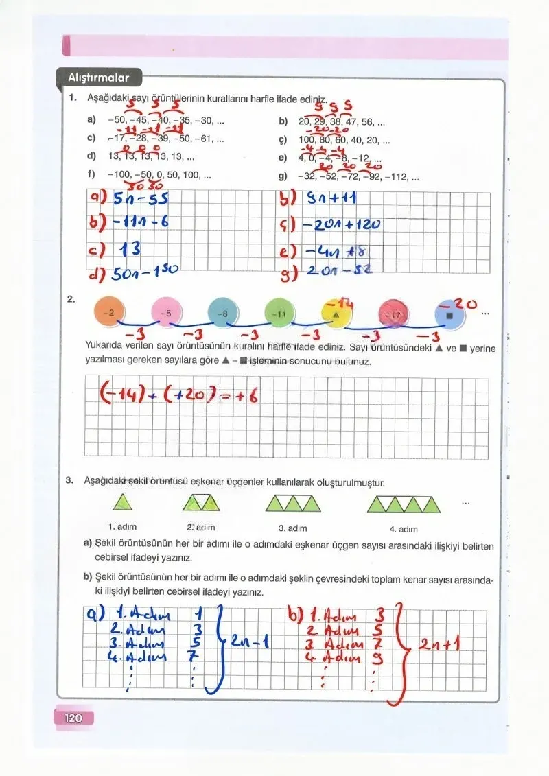 7. Sınıf Matematik Ders Kitabı Cevapları Edat Yayınları Sayfa 120 Çözüm Görseli