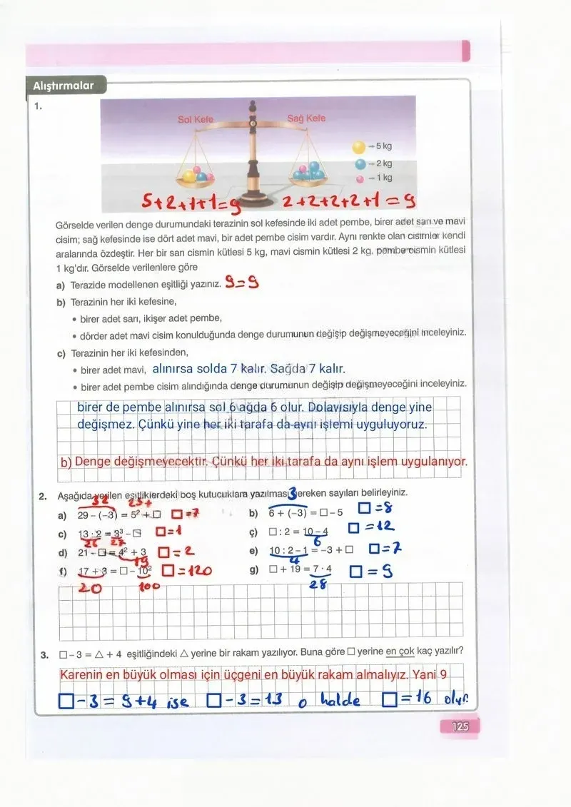 7. Sınıf Matematik Ders Kitabı Cevapları Edat Yayınları Sayfa 125 Çözüm Görseli