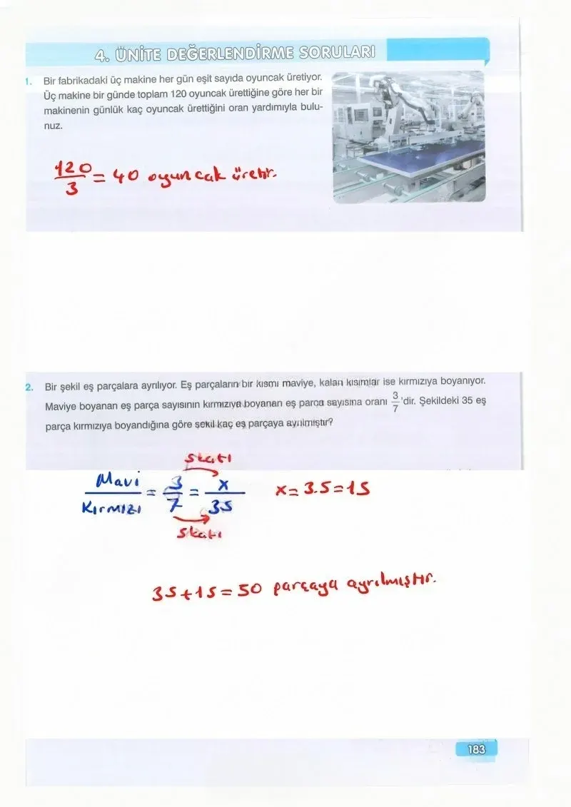 7. Sınıf Matematik Ders Kitabı Cevapları Edat Yayınları Sayfa 183 Çözüm Görseli