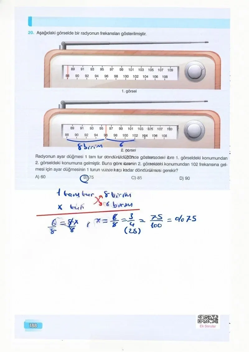 7. Sınıf Matematik Ders Kitabı Cevapları Edat Yayınları Sayfa 188 Çözüm Görseli
