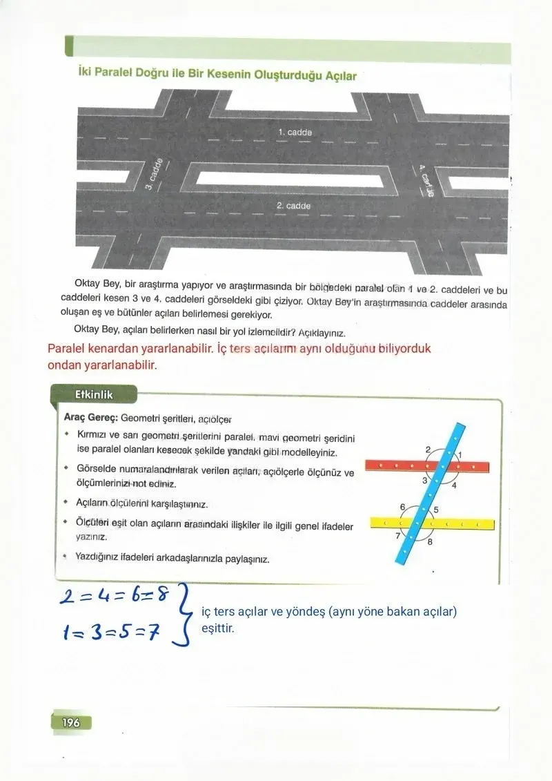 7. Sınıf Matematik Ders Kitabı Cevapları Edat Yayınları Sayfa 196 Çözüm Görseli