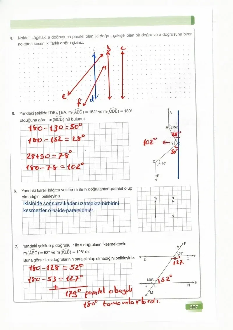 7. Sınıf Matematik Ders Kitabı Cevapları Edat Yayınları Sayfa 207 Çözüm Görseli