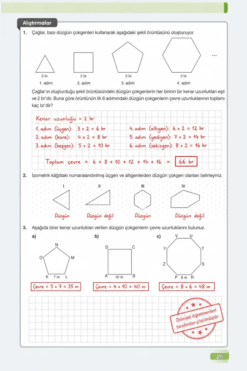7. Sınıf Matematik Ders Kitabı Cevapları Edat Yayınları Sayfa 211 Çözüm Görseli
