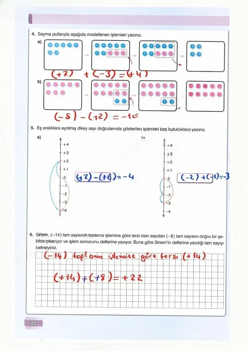 7. Sınıf Matematik Ders Kitabı Cevapları Edat Yayınları Sayfa 22 Çözüm Görseli