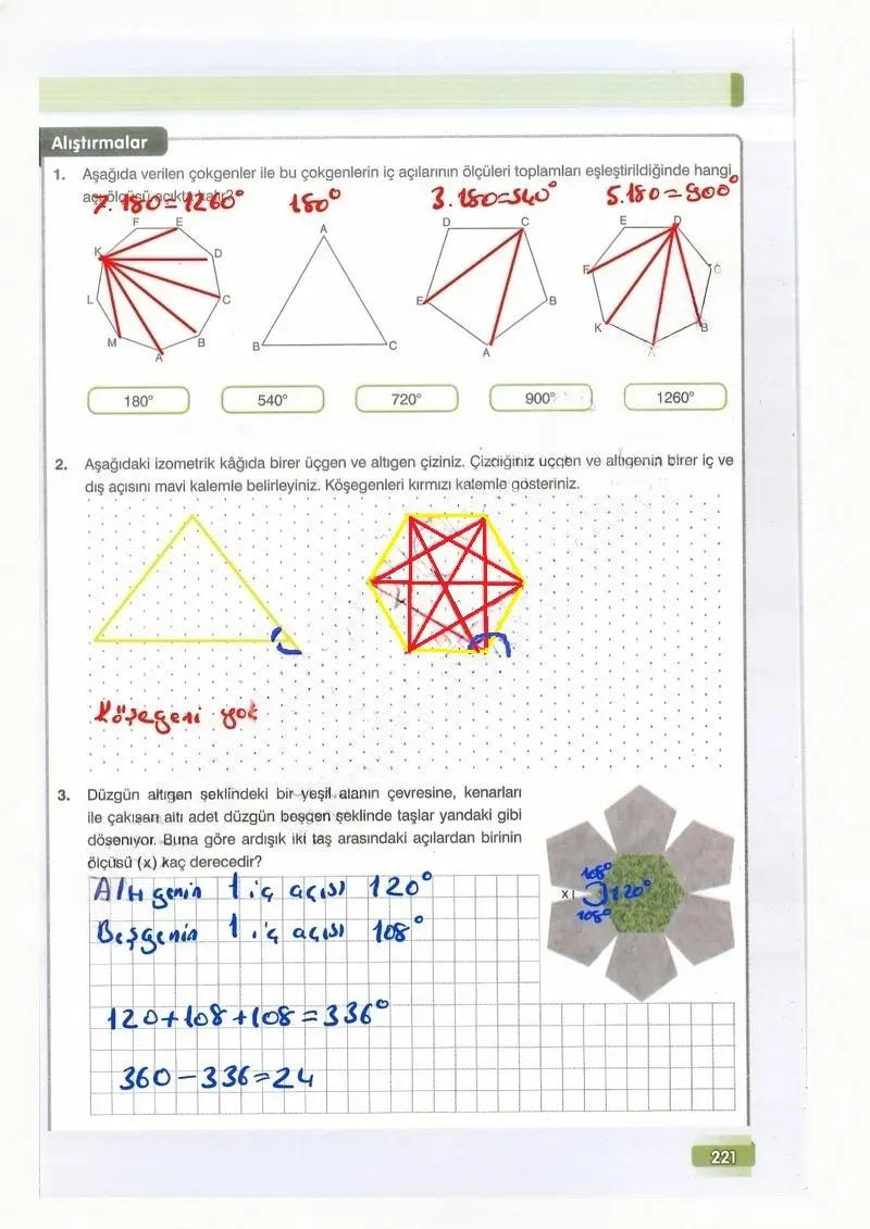 7. Sınıf Matematik Ders Kitabı Cevapları Edat Yayınları Sayfa 221 Çözüm Görseli