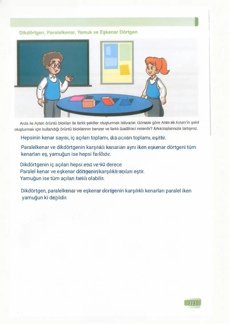 7. Sınıf Matematik Ders Kitabı Cevapları Edat Yayınları Sayfa 223 Çözüm Görseli