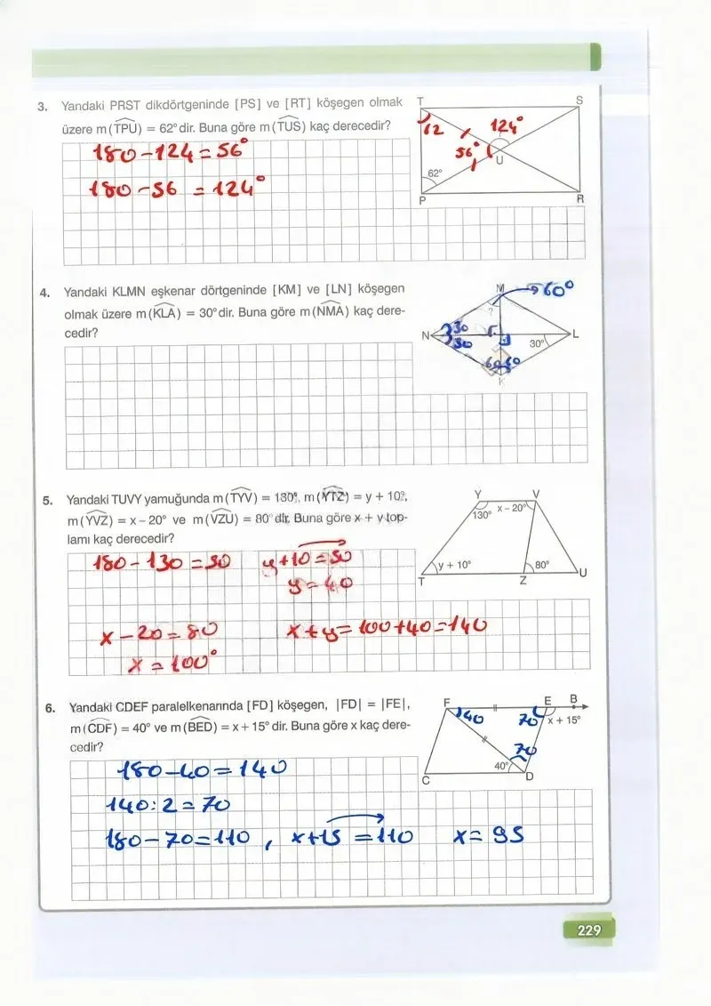 7. Sınıf Matematik Ders Kitabı Cevapları Edat Yayınları Sayfa 229 Çözüm Görseli