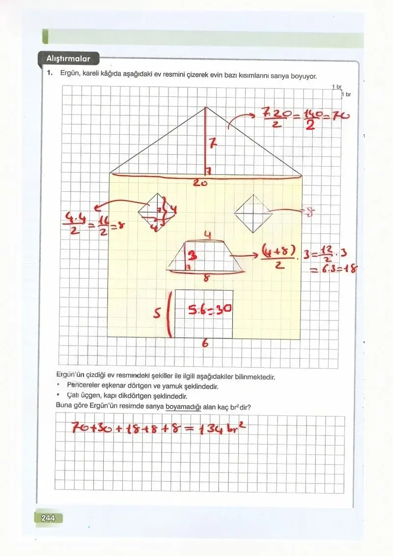 7. Sınıf Matematik Ders Kitabı Cevapları Edat Yayınları Sayfa 244 Çözüm Görseli