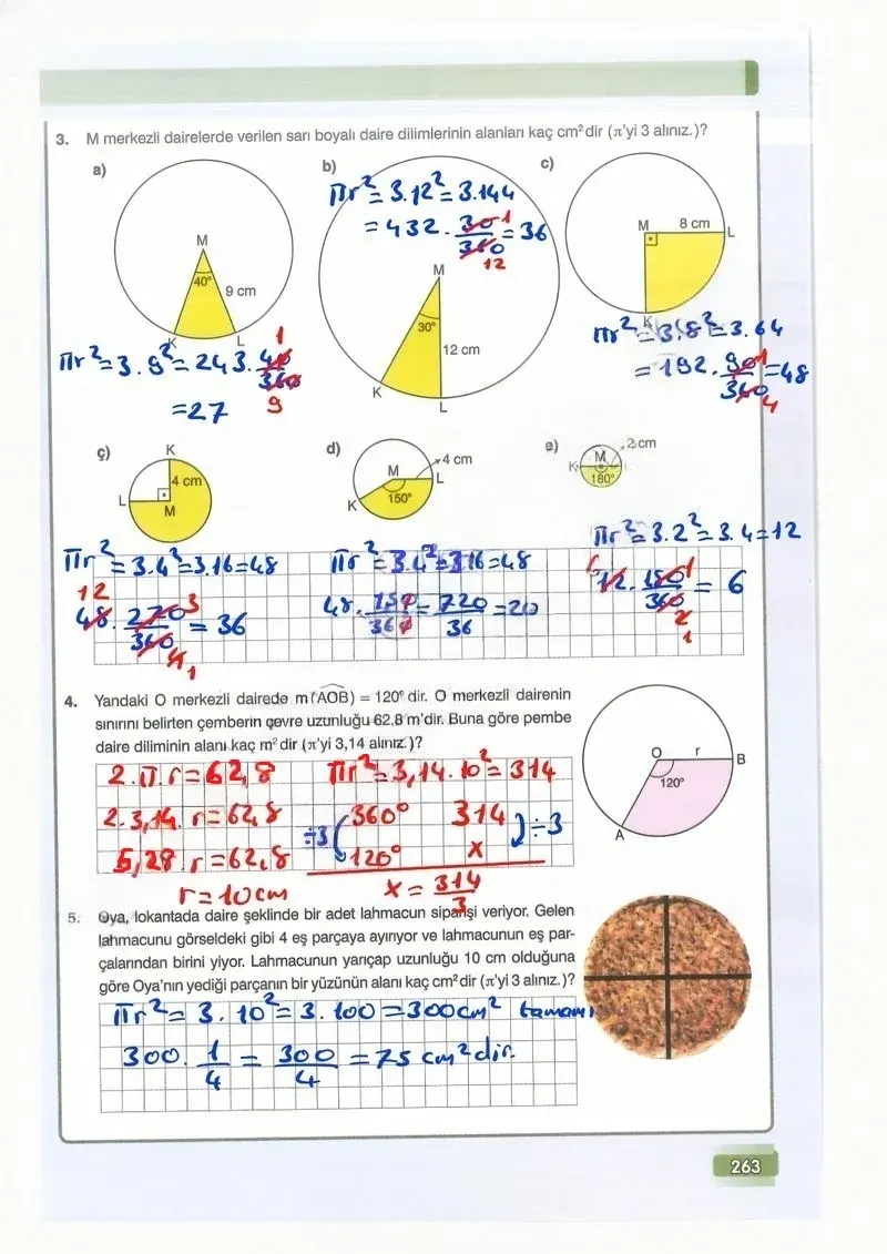 7. Sınıf Matematik Ders Kitabı Cevapları Edat Yayınları Sayfa 263 Çözüm Görseli