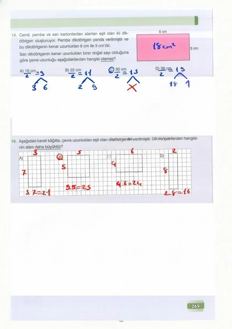 7. Sınıf Matematik Ders Kitabı Cevapları Edat Yayınları Sayfa 269 Çözüm Görseli