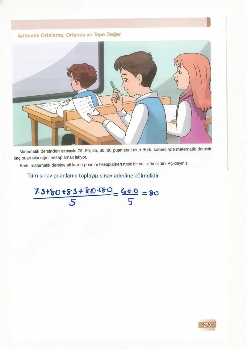 7. Sınıf Matematik Ders Kitabı Cevapları Edat Yayınları Sayfa 279 Çözüm Görseli
