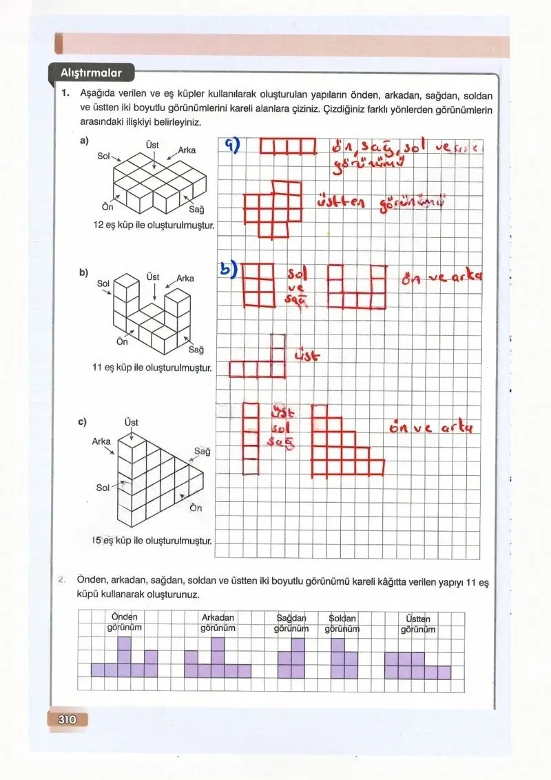7. Sınıf Matematik Ders Kitabı Cevapları Edat Yayınları Sayfa 310 Çözüm Görseli