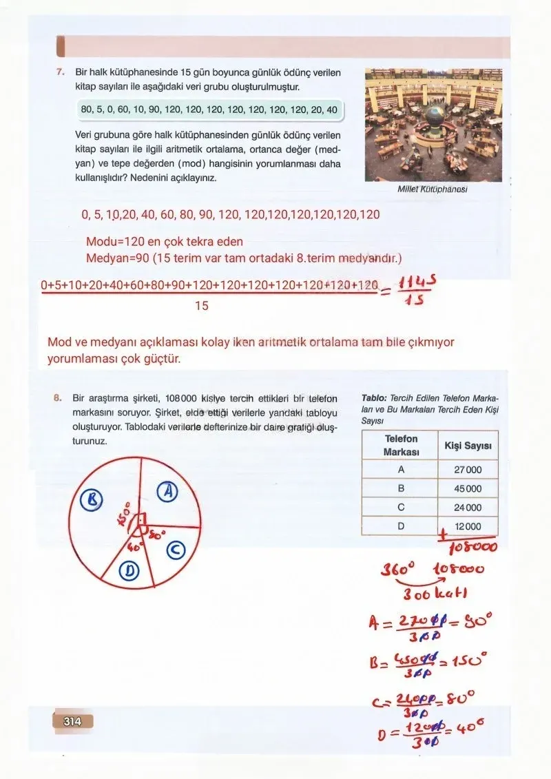 7. Sınıf Matematik Ders Kitabı Cevapları Edat Yayınları Sayfa 314 Çözüm Görseli