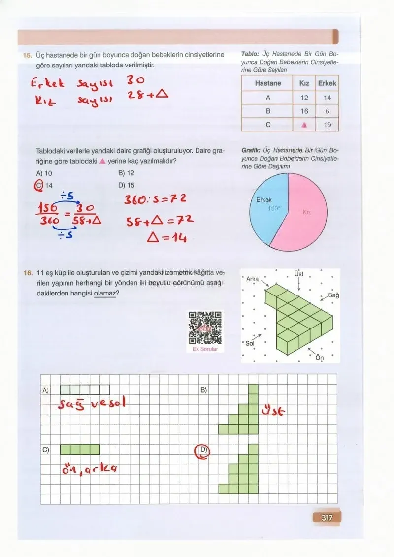 7. Sınıf Matematik Ders Kitabı Cevapları Edat Yayınları Sayfa 317 Çözüm Görseli