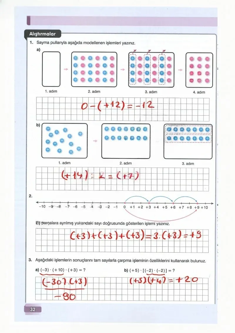 7. Sınıf Matematik Ders Kitabı Cevapları Edat Yayınları Sayfa 32 Çözüm Görseli