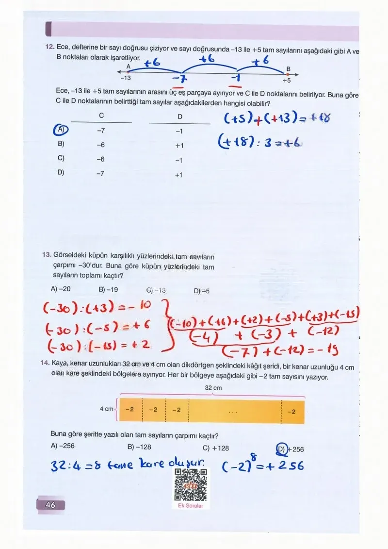 7. Sınıf Matematik Ders Kitabı Cevapları Edat Yayınları Sayfa 46 Çözüm Görseli