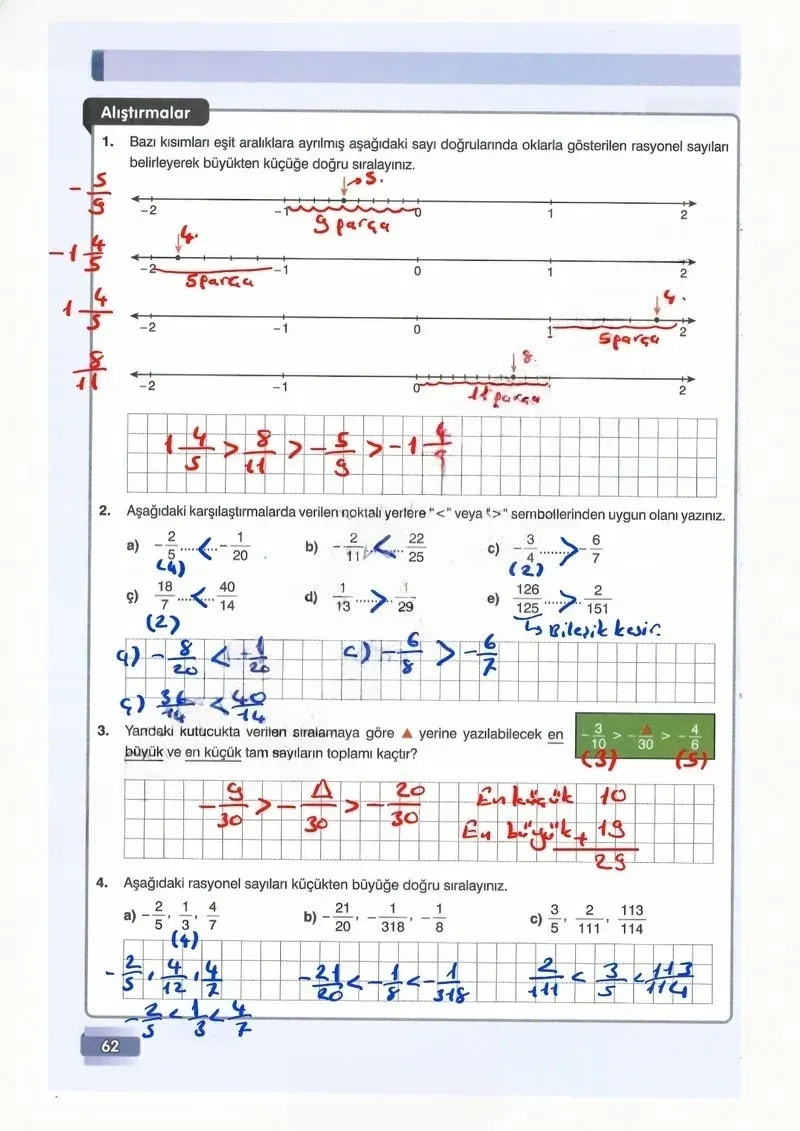 7. Sınıf Matematik Ders Kitabı Cevapları Edat Yayınları Sayfa 62 Çözüm Görseli