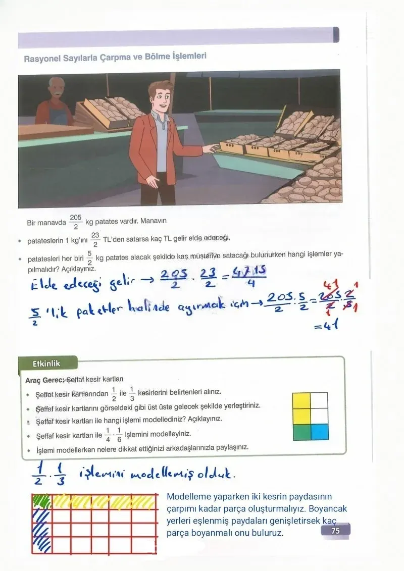 7. Sınıf Matematik Ders Kitabı Cevapları Edat Yayınları Sayfa 75 Çözüm Görseli