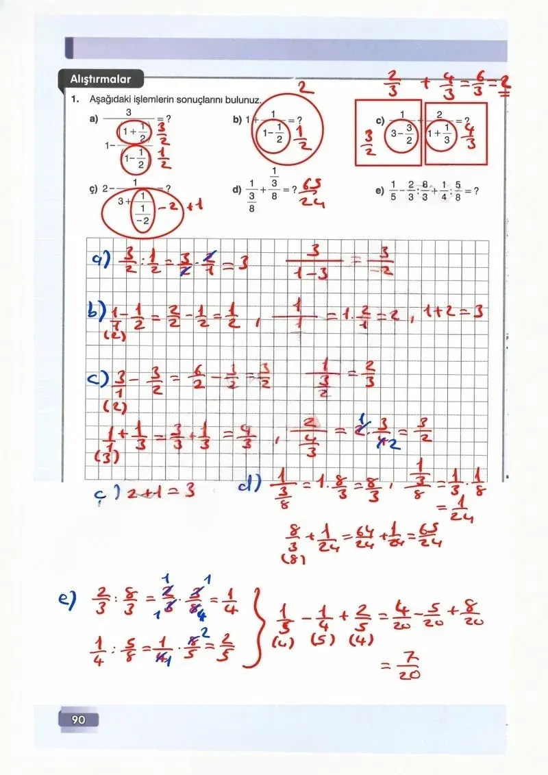 7. Sınıf Matematik Ders Kitabı Cevapları Edat Yayınları Sayfa 90 Çözüm Görseli