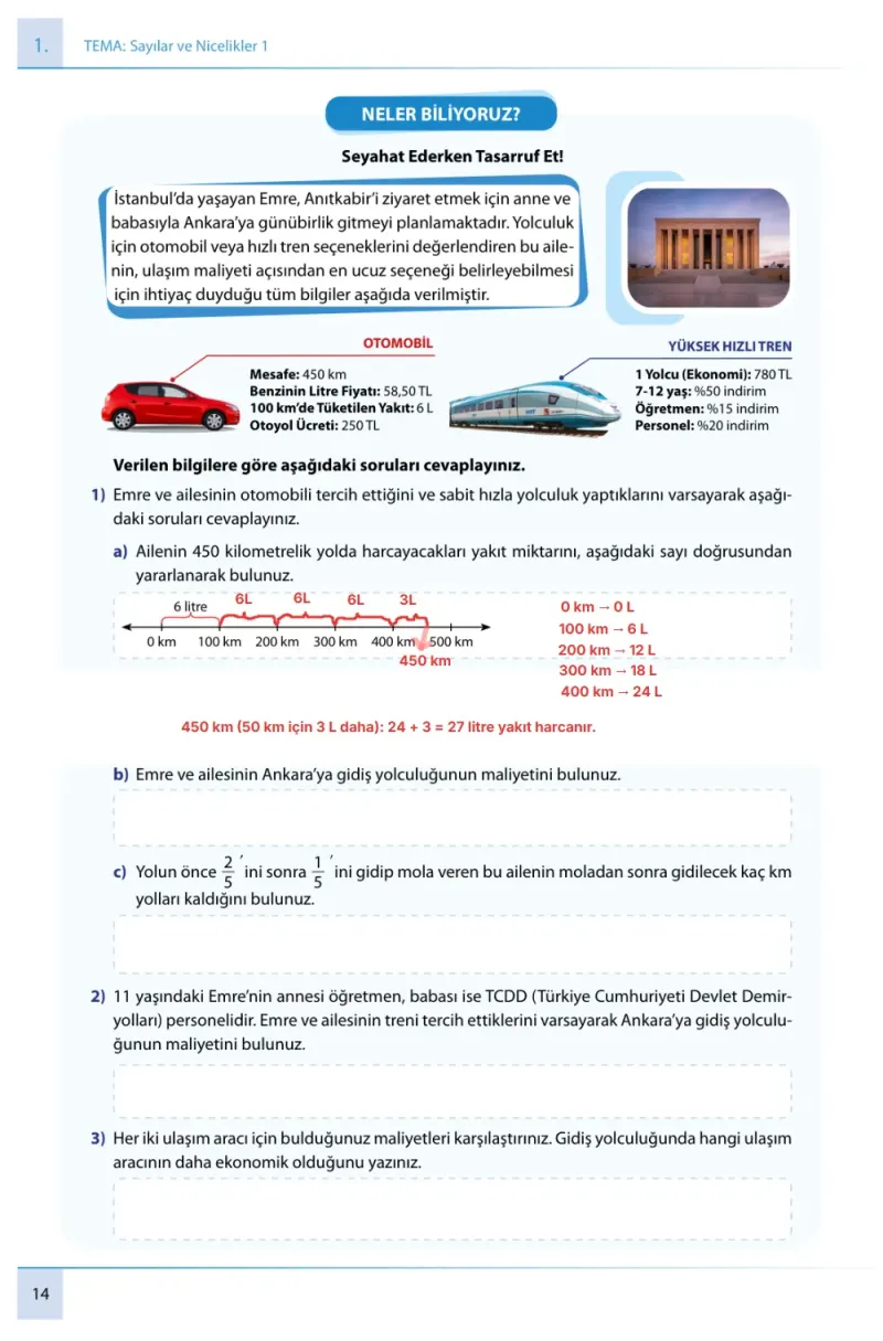 7. Sınıf Matematik Ders Kitabı Cevapları Meb Yayınları 1. Kitap Sayfa 14 Çözüm Görseli