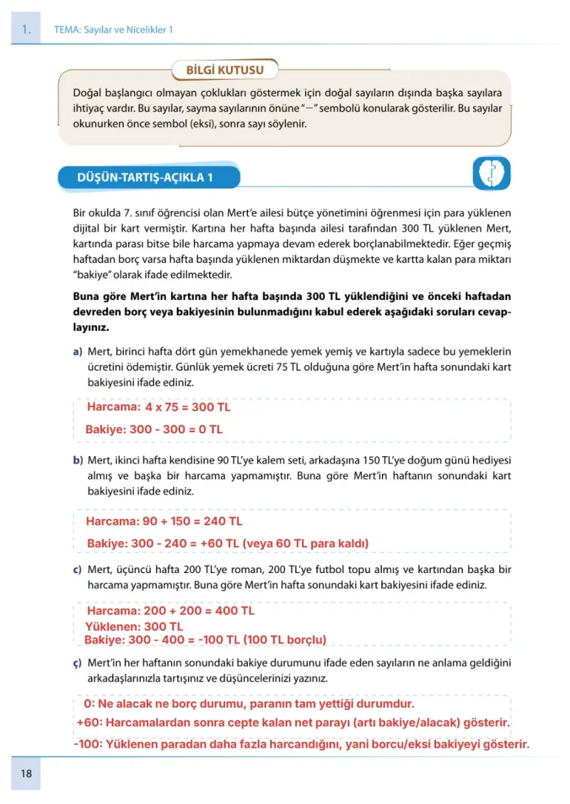 7. Sınıf Matematik Ders Kitabı Cevapları Meb Yayınları 1. Kitap Sayfa 18 Çözüm Görseli