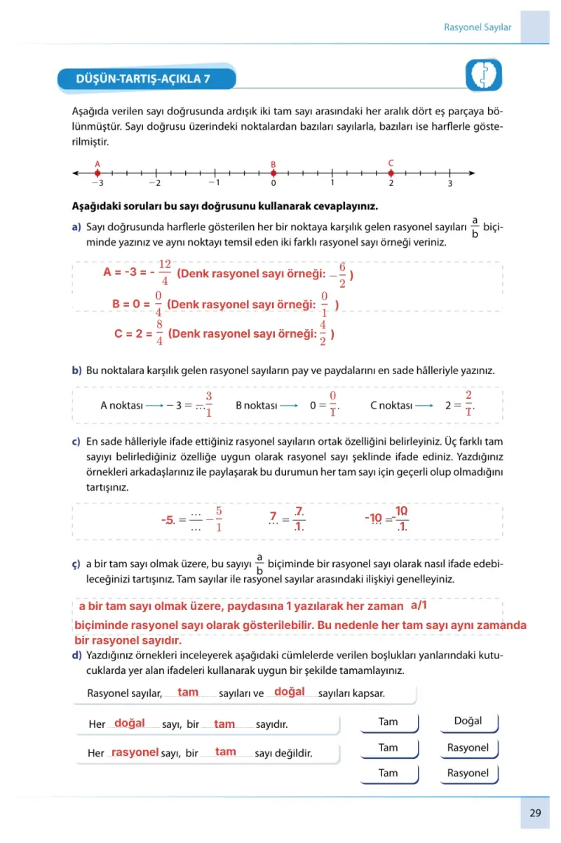 7. Sınıf Matematik Ders Kitabı Cevapları Meb Yayınları 1. Kitap Sayfa 29 Çözüm Görseli