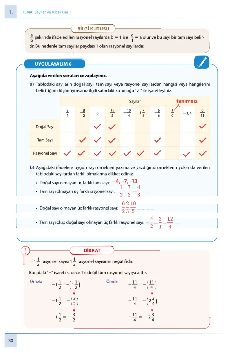 7. Sınıf Matematik Ders Kitabı Cevapları Meb Yayınları 1. Kitap Sayfa 30 Çözüm Görseli
