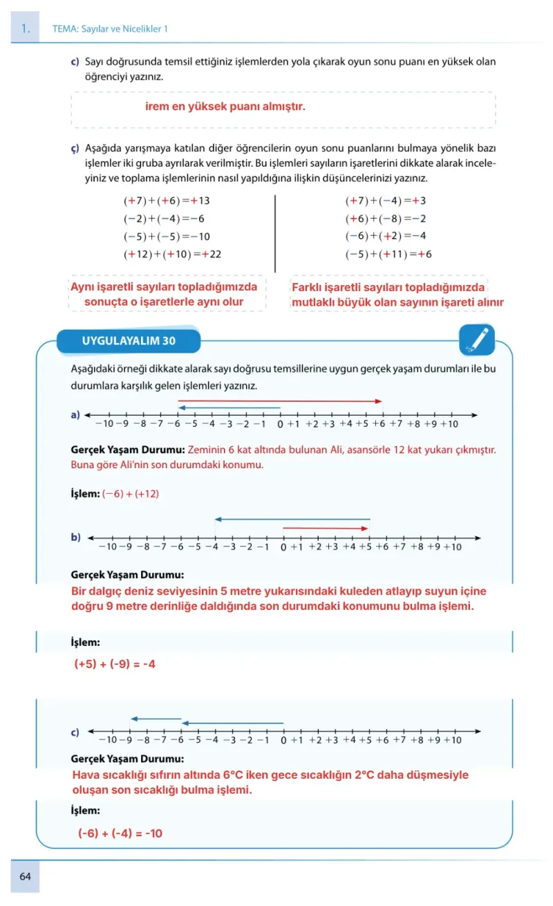 7. Sınıf Matematik Ders Kitabı Cevapları Meb Yayınları 1. Kitap Sayfa 64 Çözüm Görseli