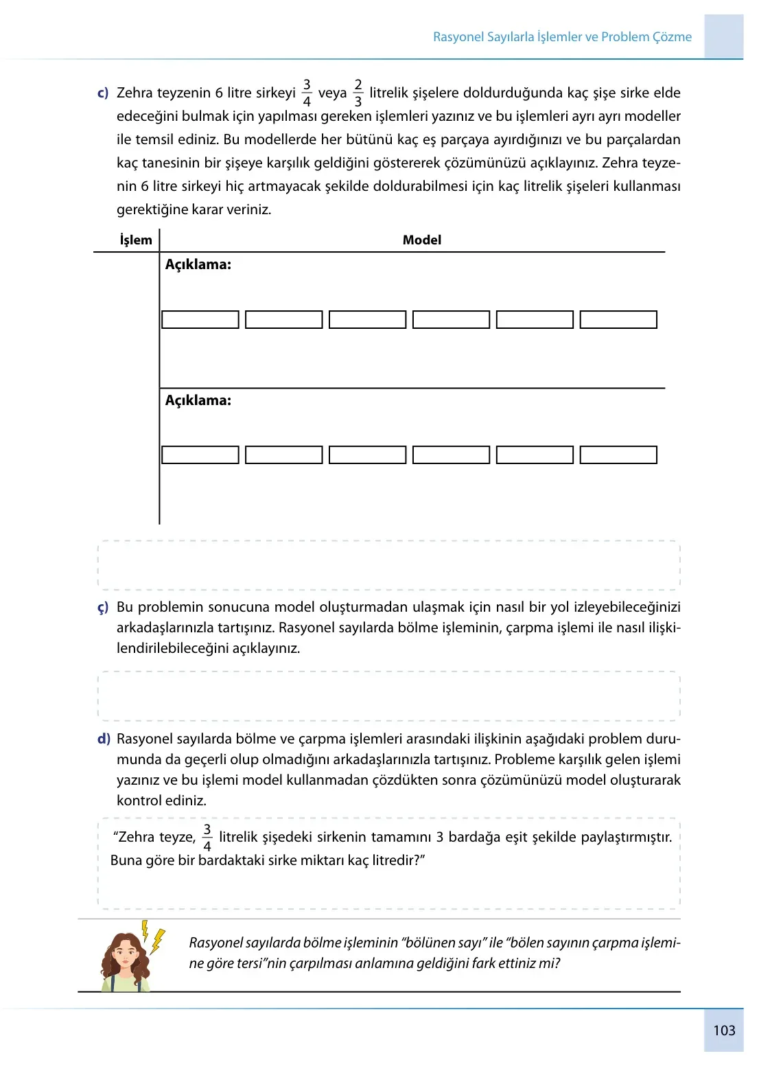 7. Sınıf Matematik Ders Kitabı Cevapları Meb Yayınları 1. Kitap Sayfa 103