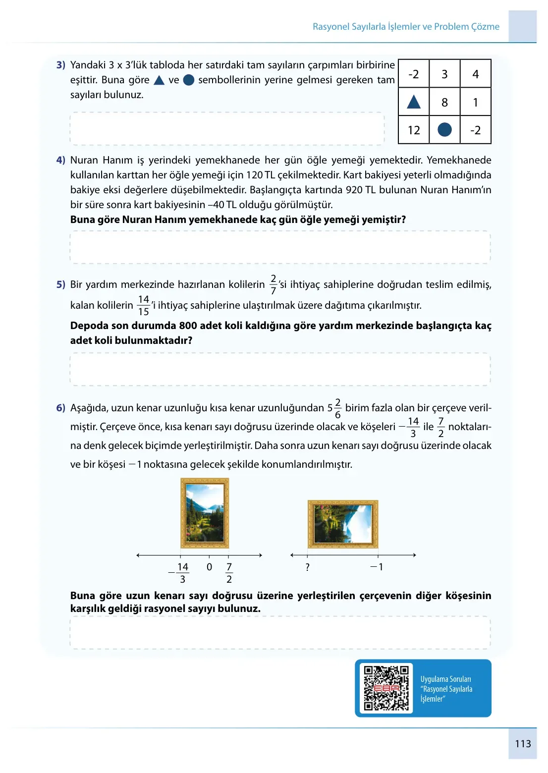7. Sınıf Matematik Ders Kitabı Cevapları Meb Yayınları 1. Kitap Sayfa 113